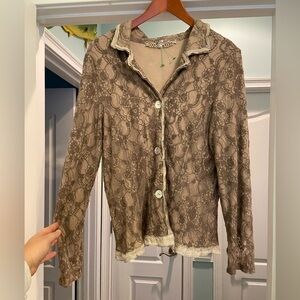 Marila Lace Button Up Jacket